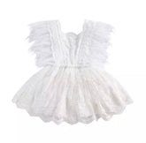 Winona Feather Romper - White.